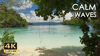 4K HDR Calm Waves - 10 Hours - Relaxing Ocean Wave Sounds - Tropical Beach Nature Video for Sleeping