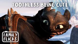 Eight Minutes of Toothless Being Adorable | How To Train Your Dragon 2 (2014) | Family Flicks