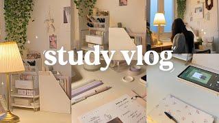 STUDY VLOG | 5:30 AM mornings, lots of studying, journal, study productive, motivation ˚ ྀི༘