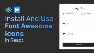 How to Install and Use FontAwesome Icons in React JS & add icons to your login form