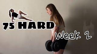 75 hard challenge week 2 | weight loss journey diet vlog transformation motivation abs shred pilates