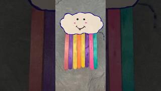 Popsicle stick rainbow  craft cloud ️ ||Angel Daisy #daisy #craft