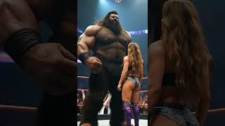 OMG Shocking Moments in wwe History A giant wrestler With Smaller girl wrestler who will win?