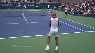 Nadal v. Pouille, 2018 US Open practice, 4K