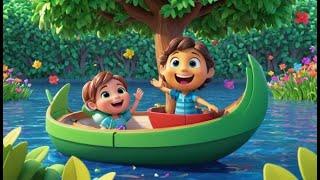 Sail the River Row Row Fun | Exciting Boat Song for Kids | Energetic Nursery Rhyme for Toddlers