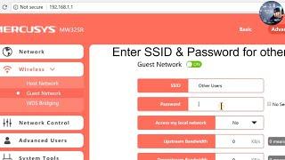 Mercusys Router set speed limit for other wifi users