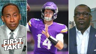 FIRST TAKE | "Vikings are the biggest threat team in the NFC" - Shannon is going with Sam Darnold