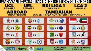 Jadwal Bola Malam Ini Live TV 2024 - Liga Champions Eropa & Asia Dua, Liga 1, Liga Europa, Timnas