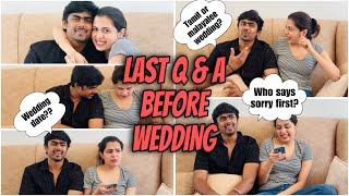 Last Q & A before Wedding | Diya Krishna | Aswin Ganesh | Ozy Talkies