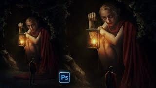 Elf in Cave Photo Manipulation - Photoshop Tutorial