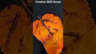 পাতার ছাপে জীবন্ত ডিজাইন | Creative Leaf Print Design – DIY Craft #creativity #printing #craftideas