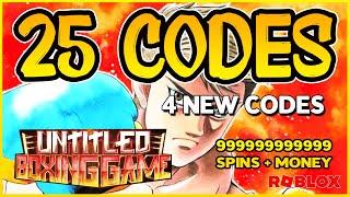 4 NEW CODES25 WORKING CODES for UNTITLED BOXING GAME  Roblox 2024Codes for Roblox TV