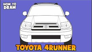 How to draw Toyota 4Runner 2004 front view