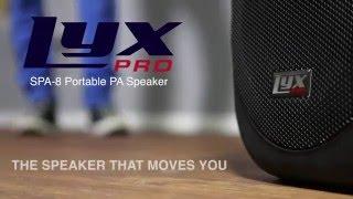 LyxPro SPA 8   8 Compact Portable PA System 100 W