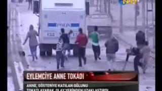 Gazi Mahallesinde Polise taş atan çocuğa anne tokadı, İstanbul