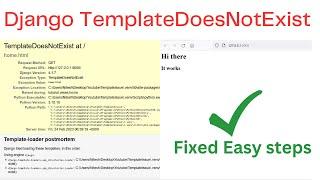 How to fix Django TemplateDoesNotExist 2024