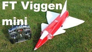 FT Mini Viggen 50mm - Maiden Flight + Crash