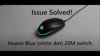 Double Clicking or unresponsive Logitech? Watch this! | Replaced w/ Huano Blue White Dot 20M clicks