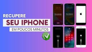 Rsolvido! Recuperar iphone inativo, iphone idisponível, desbloquear iphone na tela da maçã #iphone