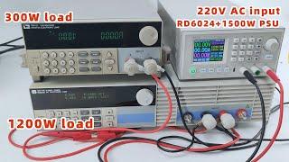 RD-1500-68 1500W switching power supply real test under 220V AC and 110V AC with RD6024 test