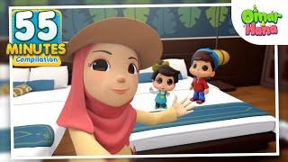 Omar & Hana 55 Minutes Compilation | Islamic Series & Songs For Kids | Omar & Hana English