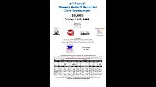 3rd Annual Thomas Gaskell Memorial Dart Tournament