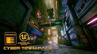 UE4 Cyber-Town Pack - Meshingun Studio [4K]