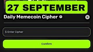 Memes Lab Bot Daily Cipher Today 27 September | Memes Lab Cipher Code Today | Daily Memecoin Cipher