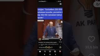 Recep Tayyip Erdoğan Suriye likere 100 ve 150 metre kare bahçe li ev yapsak onlara fena olmaz