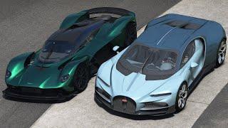 Aston Martin Valkyrie vs Bugatti Tourbillon at Nurburgring Nordschleife Supercar Track Day