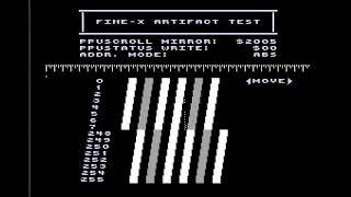 PPUSCROLL Fine-X Artifact Test ROM v2 [NESdev] - CPU/PPU Alignments 0,1,2,3