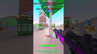 human aimbot uses sniper against little kids #shorts #roblox #badbusiness