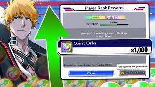 BEST AND FASTEST WAY TO RANK UP TO LEVEL 200! Bleach: Brave Souls!