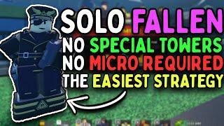 SOLO FALLEN TRIUMPH WITH NO SPECIAL TOWERS | FULL GUIDE | Roblox Tower Defense Simulator