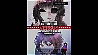 UnderTale AU | Genocide Frisk [19 LV] VS Core!Frisk | #undertale #edit #vs #shorts #short | 