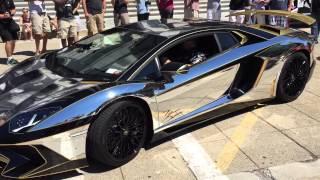 Team Salamone's Lamborghini Aventador SV Chrome & Gold Wrap