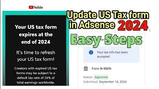 How to update US tax Form 2024 Adsense