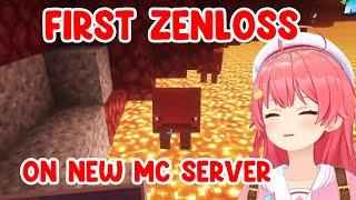 Miko's First Zenloss Diving into Lava on the New Minecraft Server