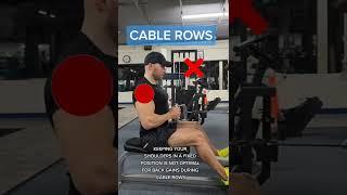 Cable seated rows: DO IT RIGHT! #shorts