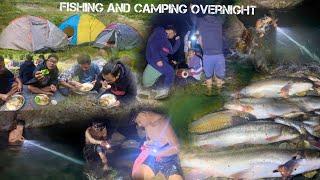 DARAU KHOLA NIGHT FISHING AND CAMPING ️FISHING IN NEPAL ! SPEAR FISHING! FISHING IN NEPAL!!