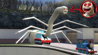 Building a Thomas Train Chased By New Giant Cursed Thomas and Friends Family Monster In Garry's Mod!