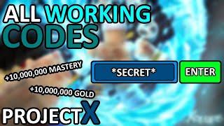 ALL WORKING CODES IN PROJECT X! | ROBLOX