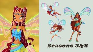 Aisha's outfits in S3 & S4 of Winx Club 