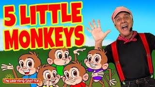 5 Little Monkeys  Jumping On The Bed  Brain Breaks  Nursery Rhymes  Songs by The Learning Station