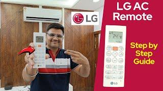 LG AC Remote 2024 LG Split AC remote guide 2024  Lg AC Remote Function