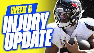 MUST SEE Week 5 INJURY UPDATES - Fantasy Football Advice