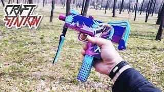 Как сделать МАК-10 (MAC-10) из CS GO в скине Неоновый Гонщик DIY