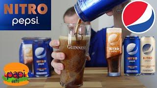 NEW NITRO PEPSI - Nitrogen-Infused Draft Cola & Vanilla Cola - Review