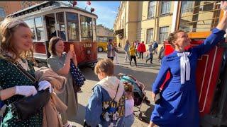 St Petersburg Transport Festival 2023. Retro and New Trams, Buses, Trolleybuses, Trucks and Cars