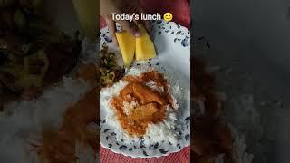 #todays lunch #fish #fish curry #bhaji #rice #food #fish fry